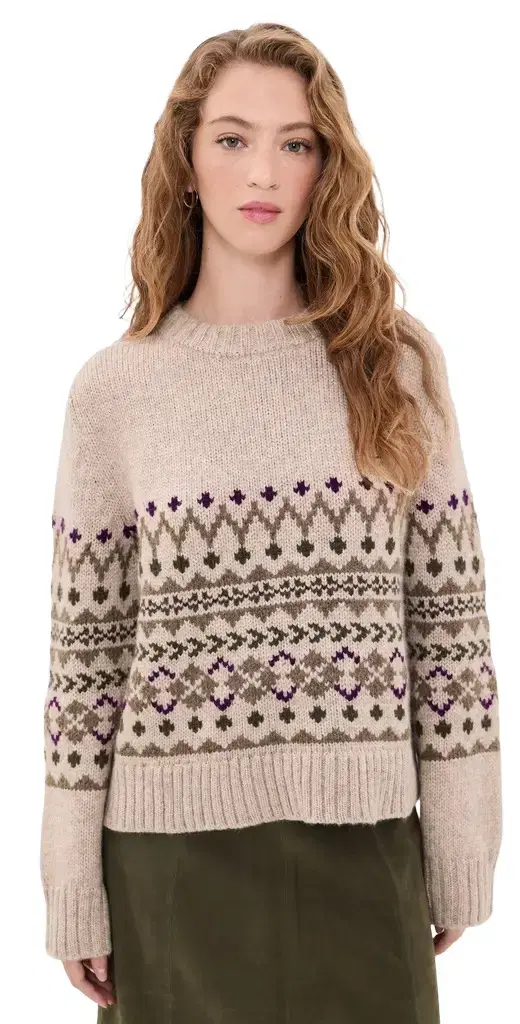 Jenni Kayne Sterling Oatmeal Alpaca Crewneck
