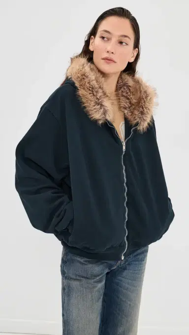 Acne Studios Faux Fur Hooded Jacket | Thumbnail 3