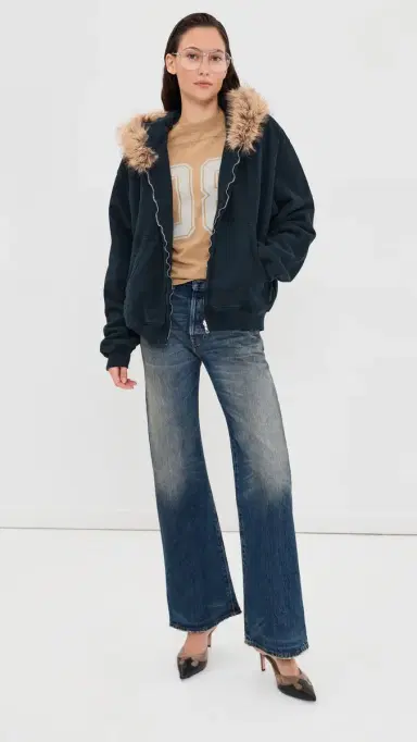 Acne Studios Faux Fur Hooded Jacket | Thumbnail 6