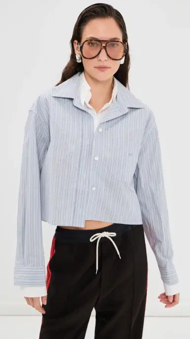 Acne Studios Layered Long Sleeve Button Up Shirt | Thumbnail 2 Acne Studios Layered Long Sleeve Button Up Shirt | Thumbnail 2