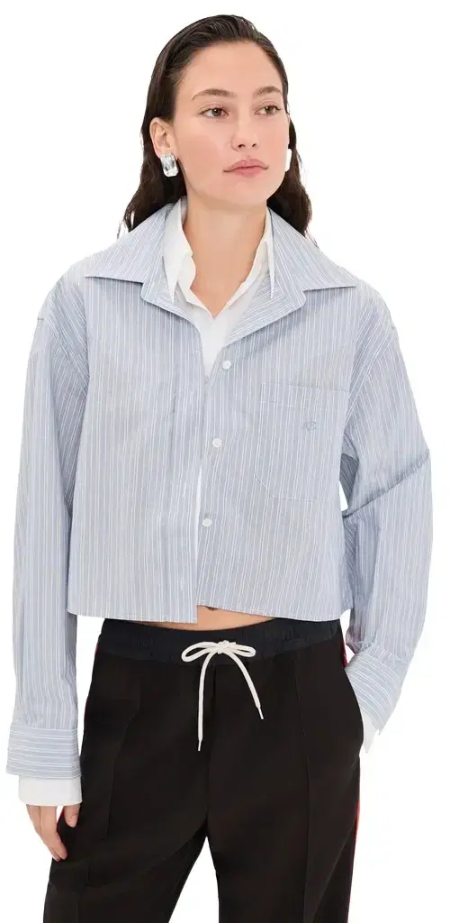 Acne Studios Layered Long Sleeve Button Up Shirt
