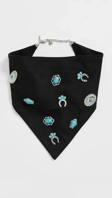Lele Sadoughi Bonnie Brooch Scarf Necklace | Thumbnail 2 Lele Sadoughi Bonnie Brooch Scarf Necklace | Thumbnail 2
