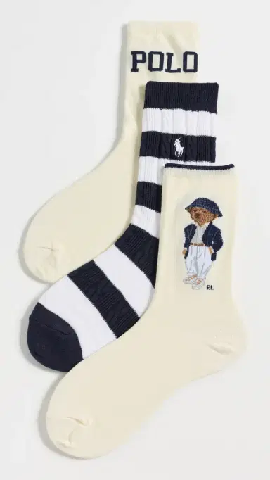 Polo Ralph Lauren Seasonal Bear Socks 3-Pack | Thumbnail 2 Polo Ralph Lauren Seasonal Bear Socks 3-Pack | Thumbnail 2