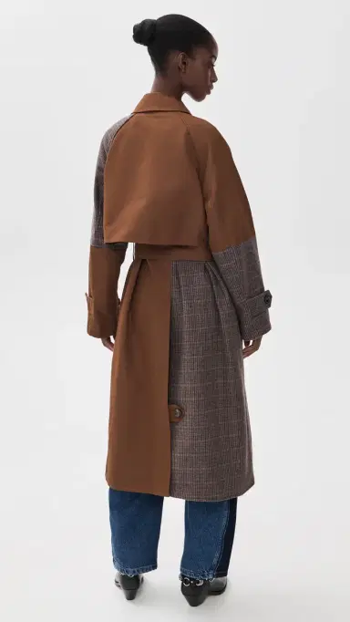 Essentiel Antwerp Kagu Patchwork Trench Coat | Thumbnail 4 Essentiel Antwerp Kagu Patchwork Trench Coat | Thumbnail 4