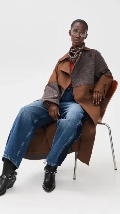 Essentiel Antwerp Kagu Patchwork Trench Coat | Thumbnail 6 Essentiel Antwerp Kagu Patchwork Trench Coat | Thumbnail 6