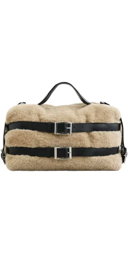 Simone Rocha Faux Fur Biker Belt Bag