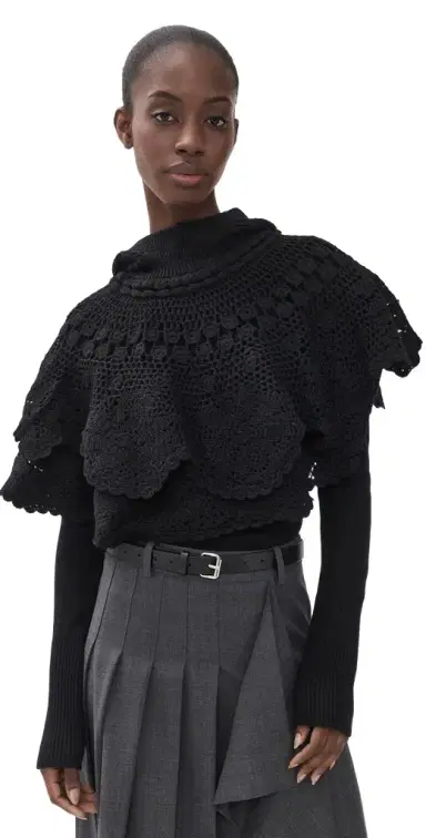 Sea Wright Knit Crochet Poncho | Thumbnail 1 Sea Wright Knit Crochet Poncho | Thumbnail 1