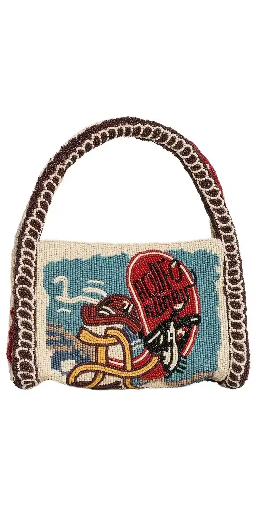 ALÉMAIS Ace Beaded Barrel Bag