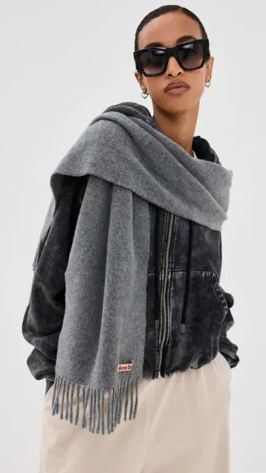 Acne Studios Canada Skinny Wool Scarf | Thumbnail 3 Acne Studios Canada Skinny Wool Scarf | Thumbnail 3