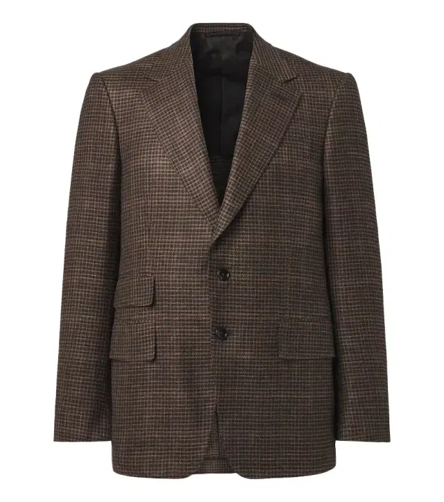 Tom Ford Houndstooth wool, silk, and linen blazer