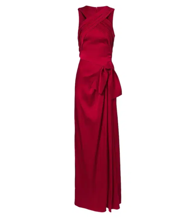 Elie Saab Draped halterneck satin gown