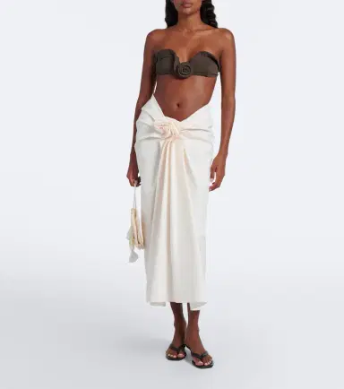 Magda Butrym Draped cotton maxi skirt | Thumbnail 3 Magda Butrym Draped cotton maxi skirt | Thumbnail 3