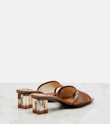 Saint Laurent Sip leather-trimmed mesh mules | Thumbnail 4 Saint Laurent Sip leather-trimmed mesh mules | Thumbnail 4