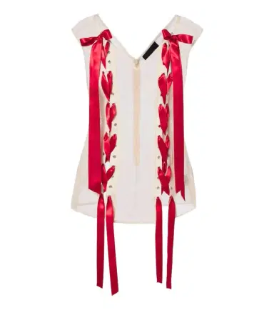 Simone Rocha Unraveling bow-detail sheer top | Thumbnail 1