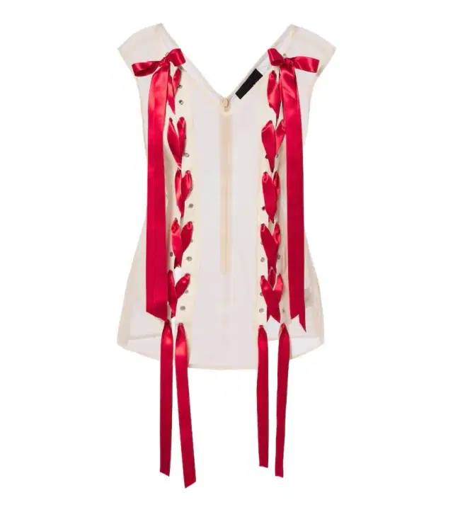 Simone Rocha Unraveling bow-detail sheer top