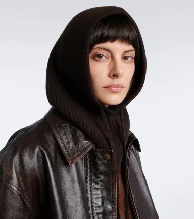 Prada Ribbed-knit wool and cashmere hood | Thumbnail 4