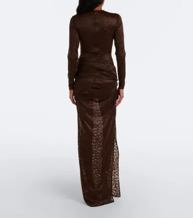 Alex Perry Draped lace maxi skirt | Thumbnail 3