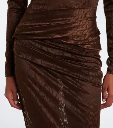 Alex Perry Draped lace maxi skirt | Thumbnail 6