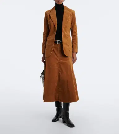 Polo Ralph Lauren Cotton corduroy midi skirt | Thumbnail 3 Polo Ralph Lauren Cotton corduroy midi skirt | Thumbnail 3