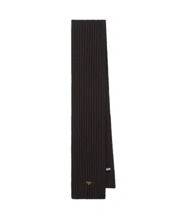 Prada Ribbed-knit virgin wool scarf | Thumbnail 1 Prada Ribbed-knit virgin wool scarf | Thumbnail 1