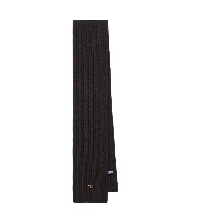 Prada Ribbed-knit virgin wool scarf