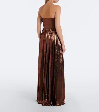 Retrofête Retrofête Waldorf plissé bustier gown | Thumbnail 2