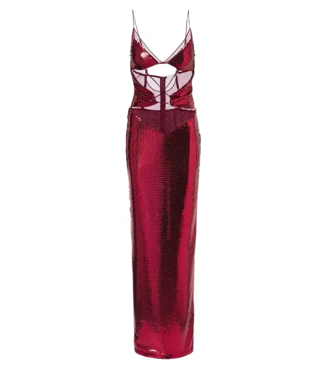 Nensi Dojaka Sequined cutout gown