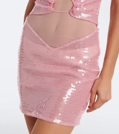 Nensi Dojaka Sequined cutout minidress | Thumbnail 2