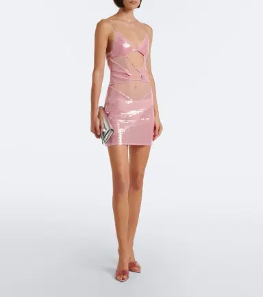 Nensi Dojaka Sequined cutout minidress | Thumbnail 3
