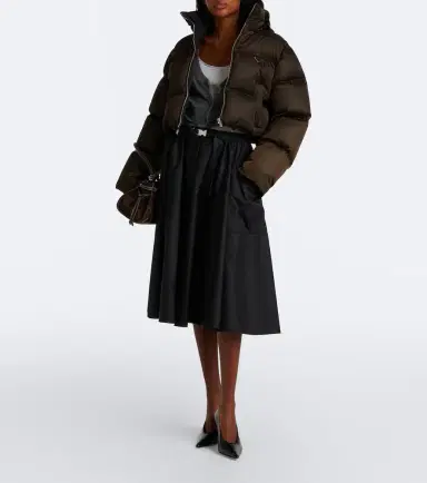 Prada Cropped Re-Nylon down jacket | Thumbnail 2