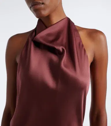 Brunello Cucinelli Halterneck silk satin gown | Thumbnail 3