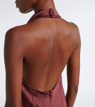 Brunello Cucinelli Halterneck silk satin gown | Thumbnail 6