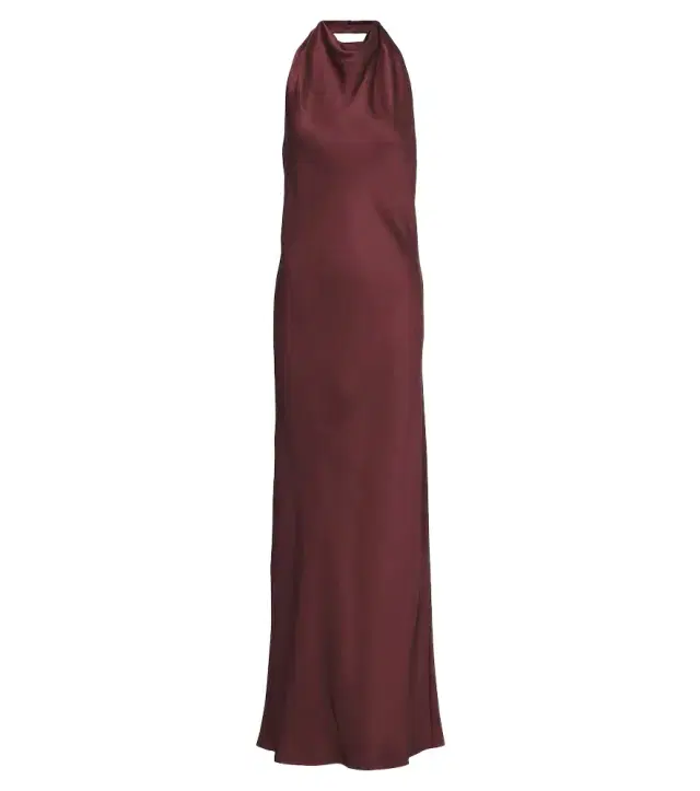 Halterneck silk satin gown Halterneck silk satin gown