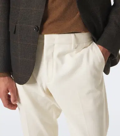 Zegna Cotton and cashmere slim pants | Thumbnail 3