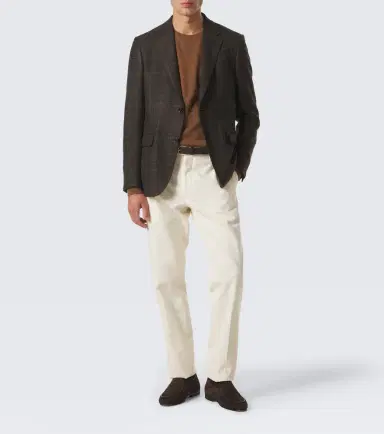 Zegna Cotton and cashmere slim pants | Thumbnail 4