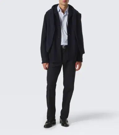 Zegna Cotton and cashmere slim pants | Thumbnail 4