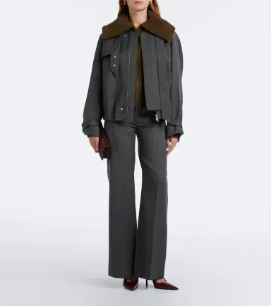Victoria Beckham Virgin wool bomber jacket | Thumbnail 4 Victoria Beckham Virgin wool bomber jacket | Thumbnail 4