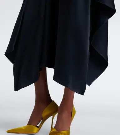 Victoria Beckham Draped satin midi dress | Thumbnail 4