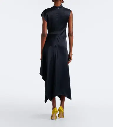 Victoria Beckham Draped satin midi dress | Thumbnail 5