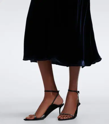 Victoria Beckham Bela gathered velvet midi dress | Thumbnail 3 Victoria Beckham Bela gathered velvet midi dress | Thumbnail 3