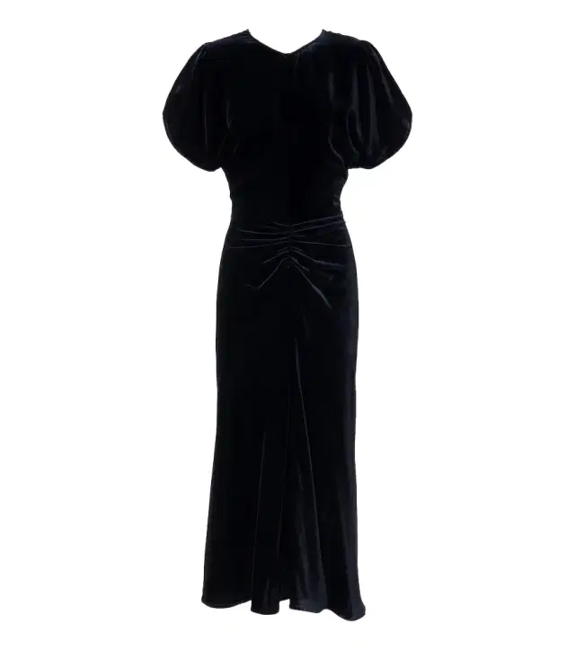 Victoria Beckham Bela gathered velvet midi dress