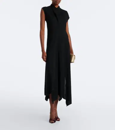 Victoria Beckham Draped midi dress | Thumbnail 3 Victoria Beckham Draped midi dress | Thumbnail 3
