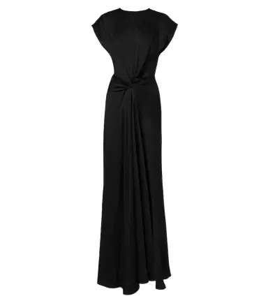 Victoria Beckham Aria draped satin gown | Thumbnail 1 Victoria Beckham Aria draped satin gown | Thumbnail 1