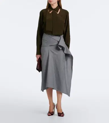 Victoria Beckham Cutout silk crêpe de chine blouse | Thumbnail 4 Victoria Beckham Cutout silk crêpe de chine blouse | Thumbnail 4