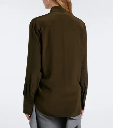 Victoria Beckham Cutout silk crêpe de chine blouse | Thumbnail 6 Victoria Beckham Cutout silk crêpe de chine blouse | Thumbnail 6