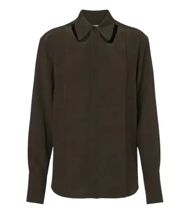 Victoria Beckham Cutout silk crêpe de chine blouse | Thumbnail 1 Victoria Beckham Cutout silk crêpe de chine blouse | Thumbnail 1