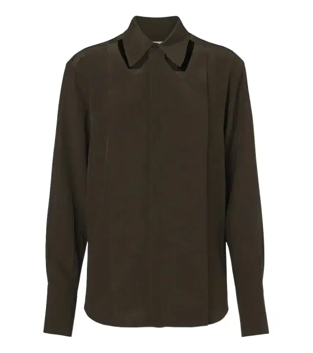 Victoria Beckham Cutout silk crêpe de chine blouse