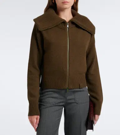 Victoria Beckham Wool-blend zip-up cardigan | Thumbnail 2 Victoria Beckham Wool-blend zip-up cardigan | Thumbnail 2