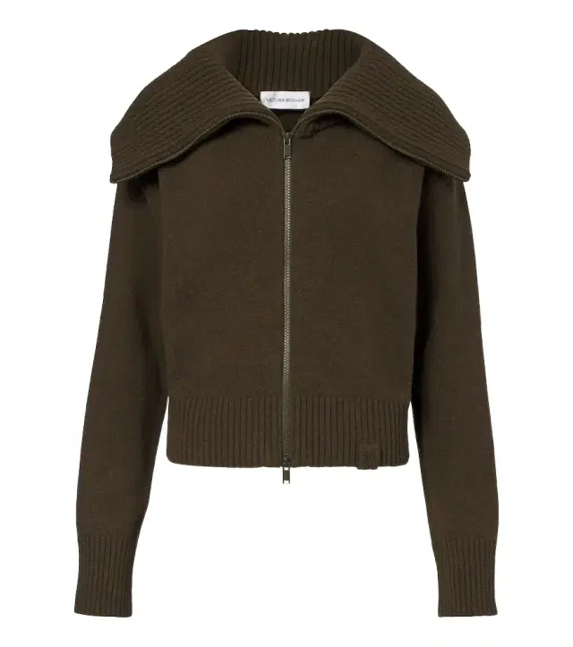 Victoria Beckham Wool-blend zip-up cardigan
