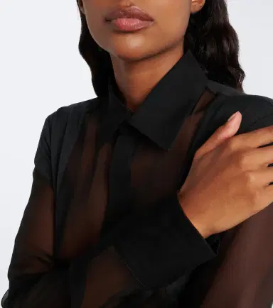 Jean Paul Gaultier Knitted silk-trimmed shirt dress | Thumbnail 5 Jean Paul Gaultier Knitted silk-trimmed shirt dress | Thumbnail 5